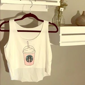 Starbucks crop top!!
